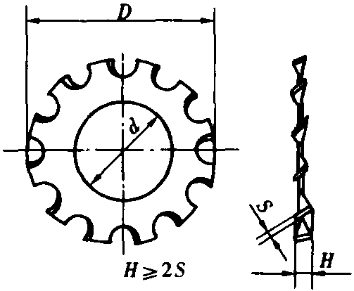 5.外齿锁紧垫圈(GB/T 862.1—1987)